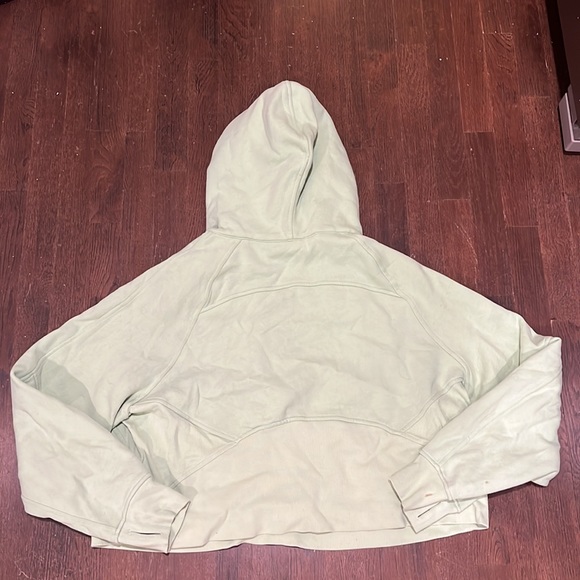Lululemon electric green lime scuba hoodie half zip - Picture 2 of 3